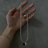 Duo Drop Necklace - Sea + Pattern