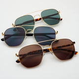 Austin Unisex Sunglasses - Gold / Green