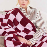 The Teddy Throw - Pink Check